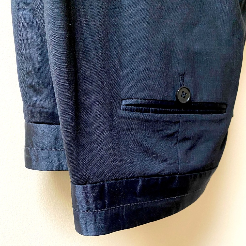 theory ~ black tuxedo pants in light wool